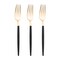 Gold with Black Handle Moderno Disposable Plastic Dinner Forks (240 Forks)